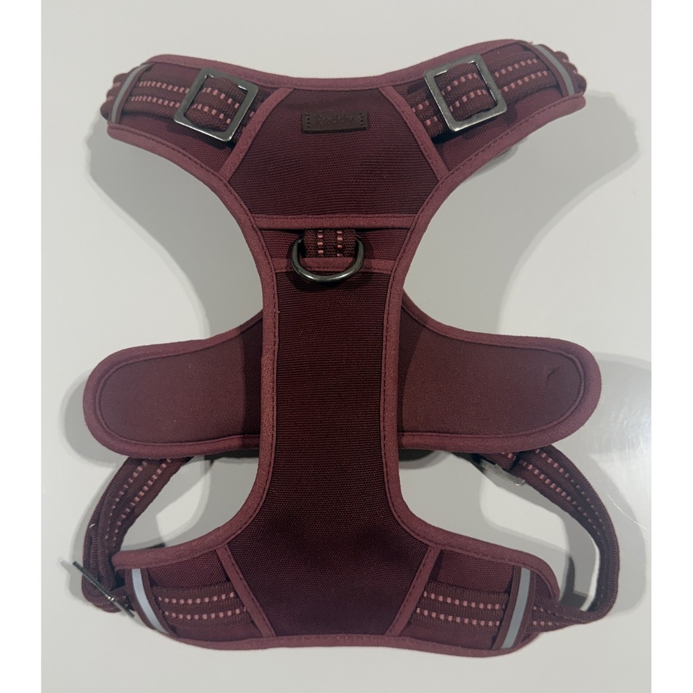REDDY Dog Harness -Maroon Reflective Mesh Padded Canvas Handle - Medium NWOT